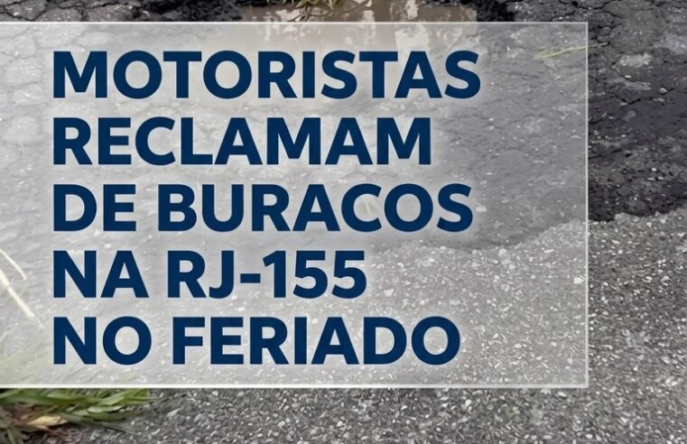 Motoristas reclamam da quantidade de buracos na RJ-155 durante o feriado de 7 de setembro