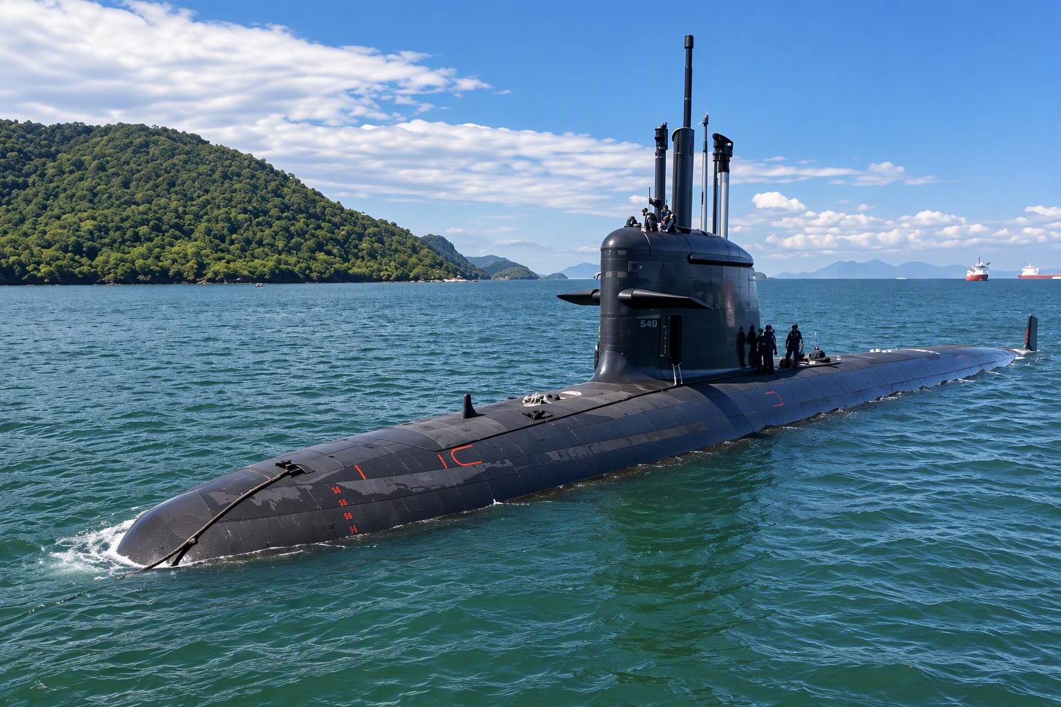 Novo submarino Almirante Karam faz primeira imersão em Itaguaí